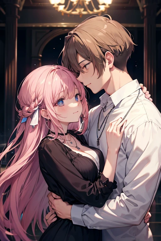 A girl and a boy dancing i the rain