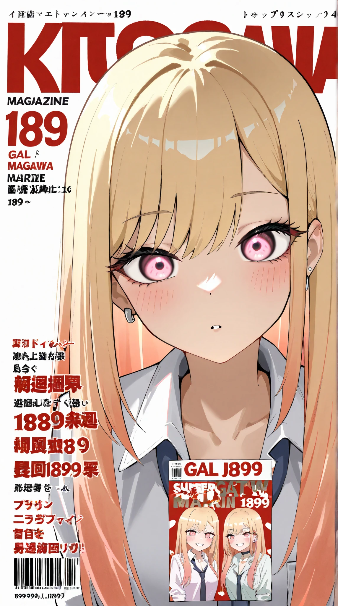 beautiful cute girl,((blonde hair:1.2)),(short hair:1.1),(Lightgreen eyes:1.2),(Flower summer clothes:1.2),((Magazine cover:1.0)),((lace:1.2)),(首を傾げる:1.3), (lie on your back:1.15),(open your mouth:1.1),kiss Face.