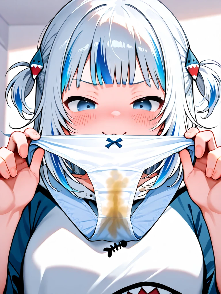masutepiece, Best Quality,Illustration, Wallpaper, Ultra Detail, Little Face Lori、((fear:1.3))、(Teary-eyed:1.5)、(((Cute underwear)))、She makes me lie down and spread my legs.