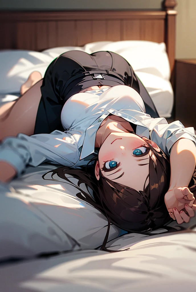 subculture、Bunny girl lying on bed、An illustration、anime