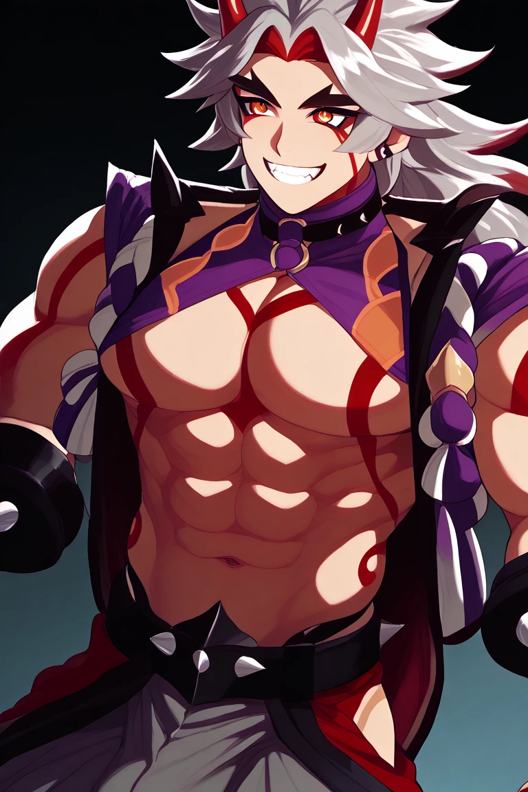 1 boy ,Libido boy,20yr old,Handsome,Muscular,Raised sexy,k hd, tmasterpiece,8K,Only a loincloth was worn,Nudity all over,Bare topless,white short socks,massive bulge,A sexy pose,Trembling,full-body view