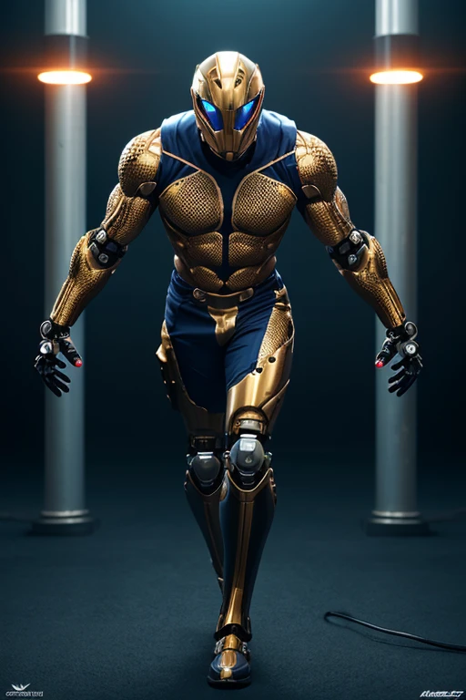 portrait hyper realistic ,Design an AI superhero from brasil, man wearing a modern costume inspired by local traditions and futuristic elements."Uhd
