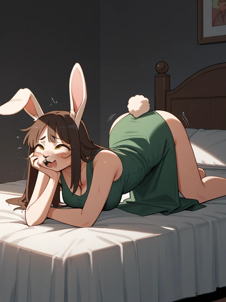 masterpiece,Highest quality,One girl,long hair, exhausted, resting, on the ground, tired out, solo girl, all alone, perfect round butt, perfect hips, legs wide open, clearly visible crotch, pussy lips, arching her back, hands behind nfsw naked