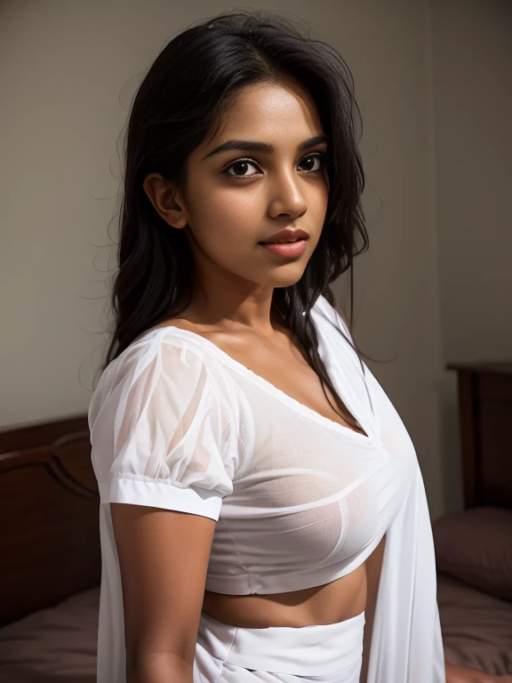 south asian facial features. girl. Should look very beautiful. pretty. Highly detailed and hyper realistic. The skin texture should be highly detailed and extremely accurate. thick black hair and brown eyes. Face must be accurate. Highly detailed face and facial features. Extremely accurate representation of face and facial features. Face should be highly detailed and hyper realistic. Every thing from the body should be extremely perfect and realistic. hyper realistic. Skin texture is natural and realistic. Face is realistic and extremely detailed. Eyes are detailed and accurate. Highly accurate. eyes should be realistic and accurate. hyper detailed. perfect details. realistic proportions. hyper realistic skin texture. smiling. black eyes. eyes are black. black hair. dark hair. black hair