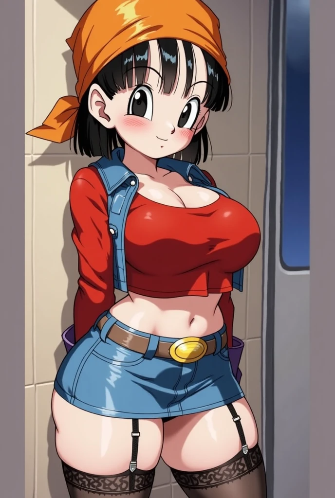ultra detailed, masterpiece, best quality, solo, soft smile, light smile, Videl, Dragon Ball,
1girl, black eyes, black hair, long hair, big breast, big ass, white shirt, confused face expresion, sin imperfecciones, dibujo perfecto,