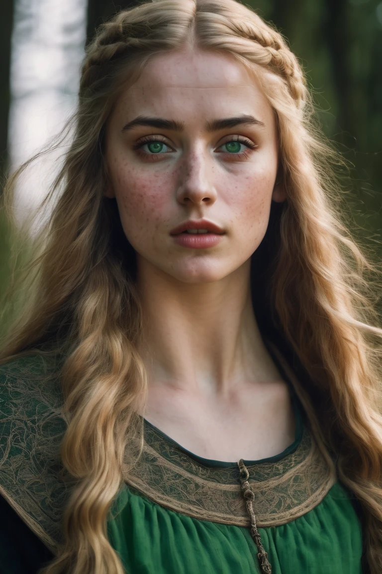 (detailed face, detailed eyes, clear skin, clear eyes), lotr, fantasy, elf, female, full body, looking at viewer, portrait, photography, detailed skin, realistic, photo-realistic, 8k, highly detailed, full length frame, High detail RAW color art, piercing, diffused soft lighting, shallow depth of field, sharp focus, hyperrealism, cinematic lighting