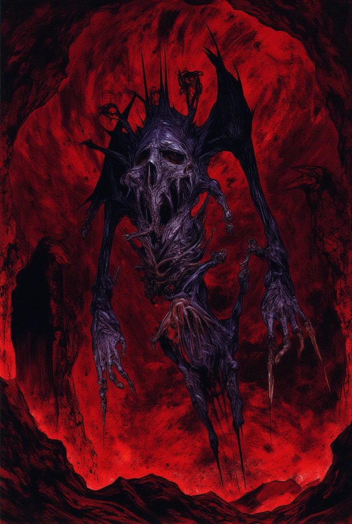 (ashenhard style:1.4), masterpiece, best quality, high quality,(a naked, screaming creature covered in shadows and holding knives in each hand, the creature screams in pain, it looks hurt, bleeding, blood, gore, death, the creature is hungry, it has scars all over its body, darkness:1.2),((((screaming mouth sharp teeth)))), (in profile), (darkness:1.2), abstraction, abyssopelagic, award winning photography, Depth of Field, HDR, extremely detailed, trending on artstation, trending on CGsociety, Intricate, High Detail, Horrific, Scary, Grotesque, Gore, Hellish