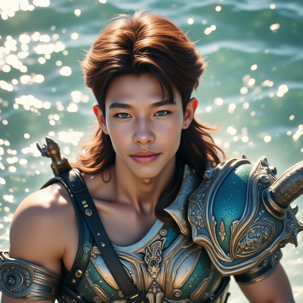 ((masterpiece)),((best quality)),8k, high detailed, ultra-detailed, Stylish Pose, real skin texture, dark cinematic lighting, 18-year-old italian male model, handsome, cute looking, divine look, powerful , (blue eyes:1.4), (god Poseidon:1.3), god of the seas, Neptune, godly, hydrokinesis, bending water, displaying the ability to manipulate water, creating massive waves and bend water:1.5), white pale skin, roman god physic, intense, (dry short hair:1.8), (dry short brown messy hair, strong jawline, masculine, muscular, defined fit body, hairless chest, shirtless, pantless, barechested, topples, barelegged, open sea, (under the water:1.4), sinister aesthetic, black storm clouds, lightning clouds, deep blue ocean waves, (night dark storm:1.6), barelegged, barefoot, antique cloth, antique linen spartan skirt, (sexy low-rise loincloth:1.6) (sexy, linen antique draped cloth:1.3),,,,,(dark background:1.5), dim light, dark atmosphere, cinematic lighting, Depth of field, award-winning photography, elegant, hyperrealistic, octane render, unreal, high definition, 8k resolution, highly detailed, 8k uhd, professional lighting, photon mapping, radiosity, physically-based rendering
