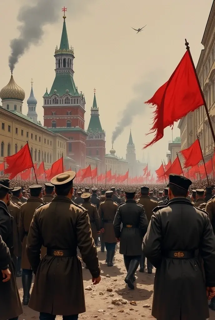 Soviet power has been established,Against capitalism,Build socialism,The red Soviet flag will eventually occupy the whole world
