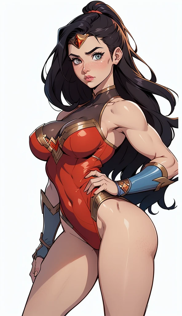 romantic,masterpiece,high quality,Fierce Battle,demon,flame,lightning,hell,Behemoth, a girl, Gal Gadot plays Wonder Woman, sexy body, Beautiful face,A charming smile,Lively expressions,,seduce。huge breasts, Huge ass, plump body, sexy bra, sexy thong、Hand-held treasure,Combat Action,,Camel toes are clear,Magic high quality paintings,