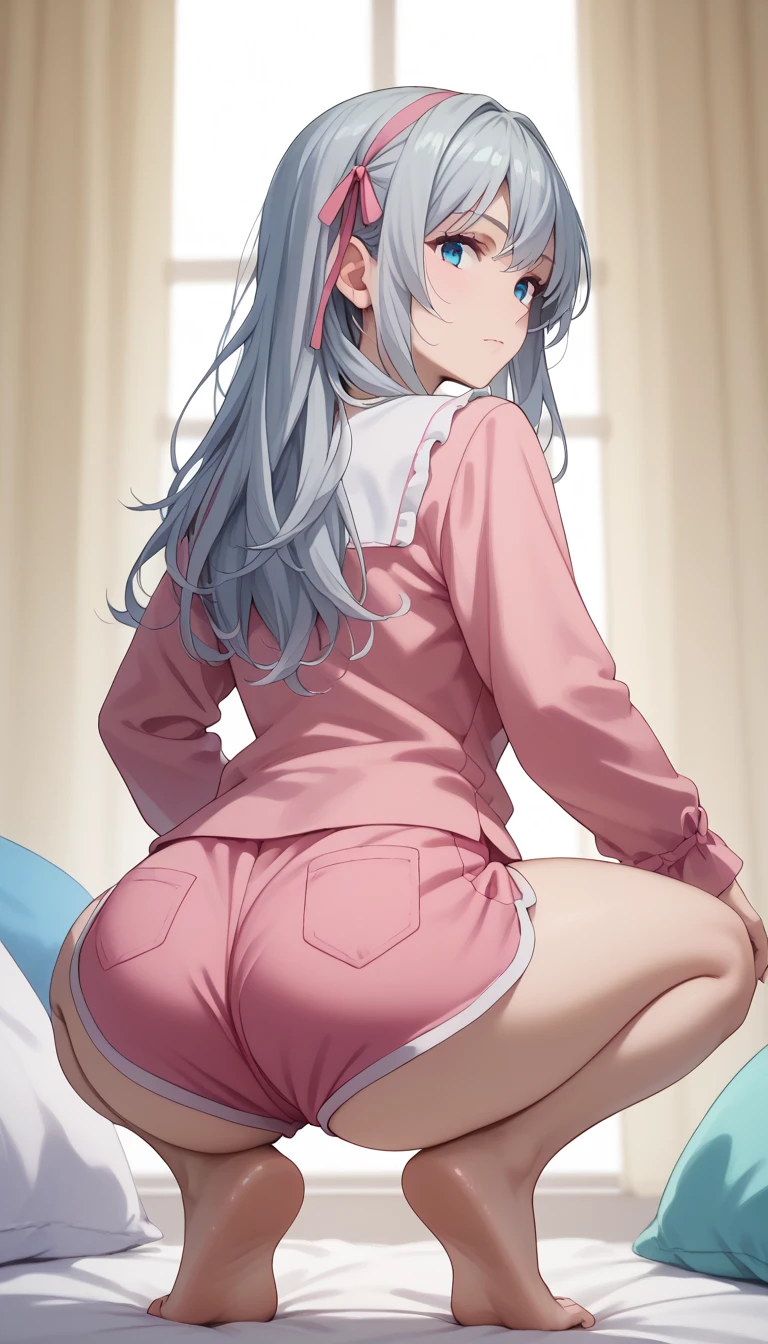 cute girl from back, underwear