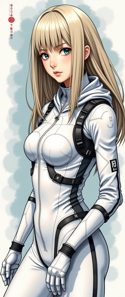(((silvia saint))), (((long loose hair))), (((perfect ass))), ((( soldier suit ))), ((blonde haircut))), (((European girl))), ((high collar)), (((orange rusty army suit))), (((best qualityer: 1.4))), (Unbeatable masterpiece), (hiper HD),(CG 8k hyper-realistic), (((brave face))), (((breasts big))), (((hyper feminine))), sexly girl, ((( sculptural body ))), (((1 Kizi))), Kizi cibernética de 25 anos com perfectbody,,Beautiful and well-groomed face,muscular body:1.2,solid color detailed jacket, (Head to thigh photos), Complex equipment, green dark,Long pants,Tight clothes are dark,With white stars and off-white stripes,,,,,Armor Metal Electronic Parts, Poison tattoos ) INFO, Kizi, (((standing alone))), pirralha violent, ((())), sexly, pose de atitude, work of art, post-apocalypse, (((manga style))), bounty hunter, violent, Manic, the way you want, slenderbody, thin but strong, perfectbody, roupa moderna, advanced technology, neon, sleeves with vertical striped pattern, neutral background, (( cowboy shot )). intricate visual