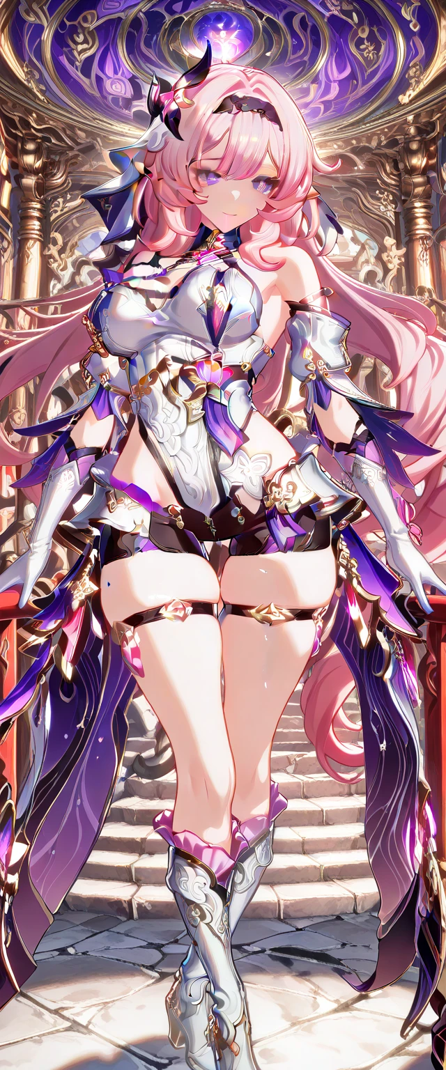(best qualityer)), ((work of art)), (detailded),(best qualityer)), ((work of art)), (detailded), ombro to ombro sweater, photo realist, high resolution, 1 women, mature woman, standing alone, hips up, purples eyes, cuddly, ahri (League of Legends), pink  hair, mitts, long hair, thicc thighs, overskirt, elbow mitts, hand on hip, bared shoulders, standing alone, wings, White mitts, breastsout, pink eyes, bangss, magic, ornament hair, posse sexy, sexyposture, very sensual
