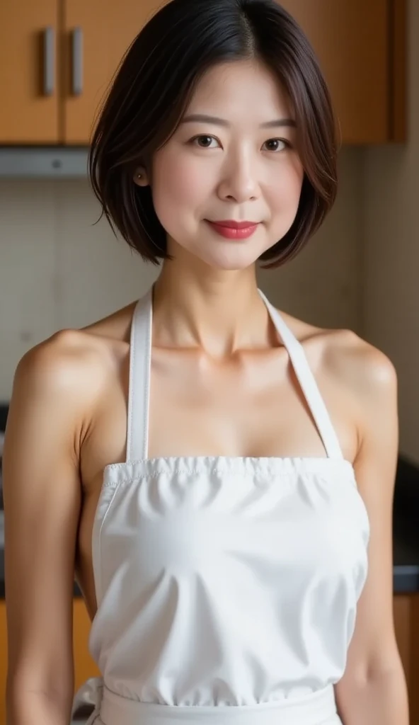 (highest quality,16k,High resolution,masterpiece:1.2),Super detailed,(realistic,photorealistic,photo-realistic:1.37),european、the most beautiful woman in the world、Beautiful clear white skin、((Upper body portrait from the knees up))，((standing pose in bikini)),18-year-old,beautiful detailed face,Detail view,renaissance art,delicate artwork,kitchen,kitchen apron,teenage girl,Soft and pastel color palette,studio lighting