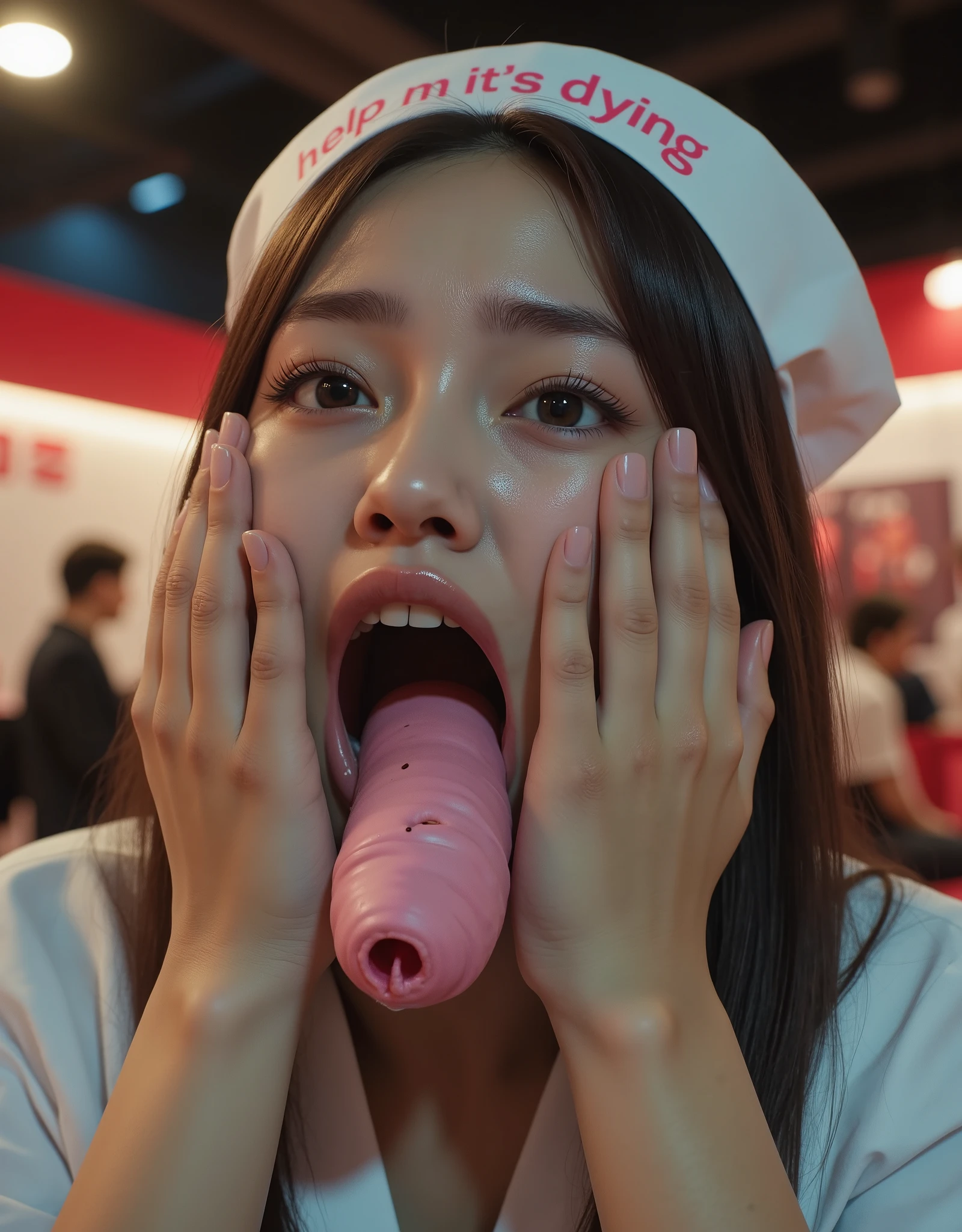 cum on breasts, cum spreading, hand on breasts
