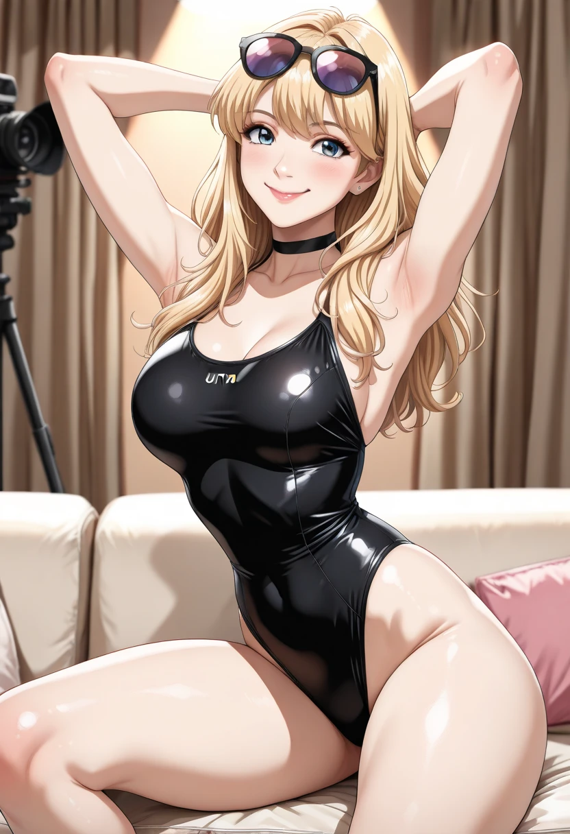 Try making a picture of a model with blonde hair Sexy