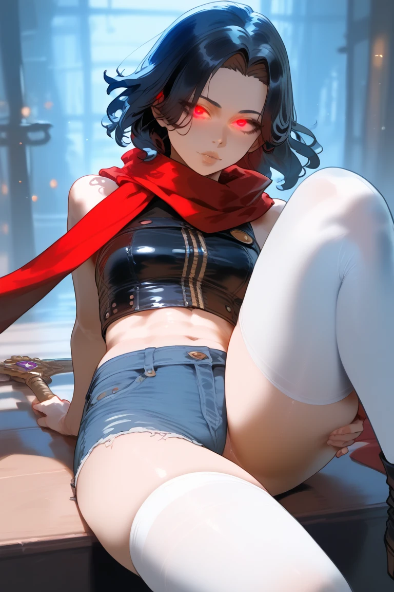 top-quality,masterpiece,8K,nffsw\,Best Quality,1girl in,Mikasa_ackerman,Sheer panties,Wet panties,White panties,red scarf,skyporn,broody,Legs spread posture,Action art,Aim at the enemy,Embarrassed face,Shy face,with blush cheeks,sinister gang,butyric,minimalism,Impact art,Ruins,(((cameltoe))),(((quần lót lọt vào khe lồn)))