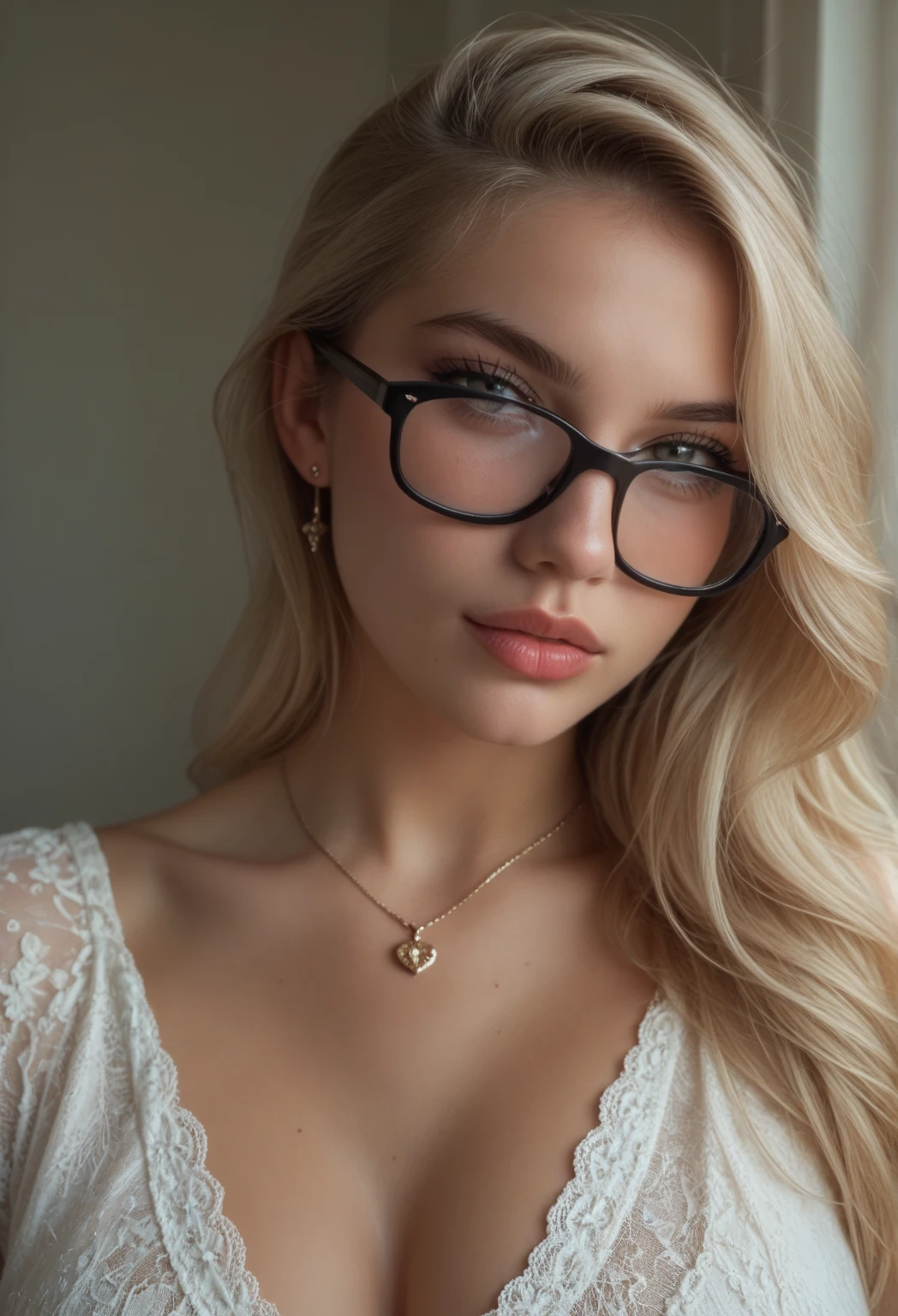 ((Nuit","arrière-plan sombre))",((Une femme très mignonne ne portant rien dans une boîte de nuit)) ,((Ne porter qu’un blanc très, chemise ouverte mouillée très transparente 1.5. Ses organes génitaux sont clairement visibles)). Yeux bleus et longs cheveux blonds",Elle porte des lunettes sur son beau visage",une belle femme caucasienne,Peaux moyennement douces et claires",pose variée.(Douleur moyenne :1.4))",((Mou))",Visage ultra-détaillé",Yeux détaillés. (Touchez-vous). L’os pubien est lisse et blanc",Belle fille ne portant rien, Son chemisier était ouvert,Exposez ses beaux seins, Et il n’y a pas de sous-vêtements,Vous pouvez voir ses organes génitaux sans porter de vêtements, Ne portez que très finement,très transparent,Le corsage légèrement ouvert est mouillé, ses organes génitaux sont mouillés
