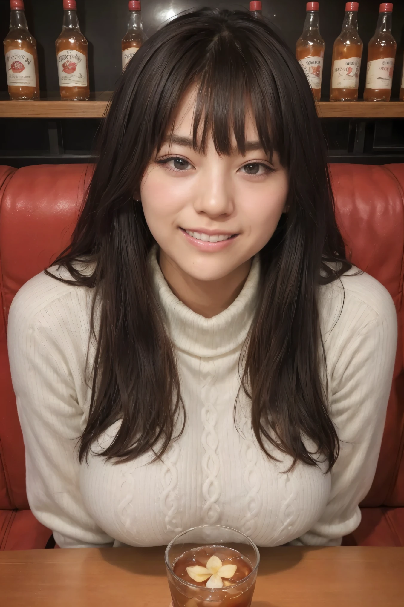 highest quality, Ultra-high resolution, Highly detailed skin, Physically Based Rendering, Look Down,(((A Japanese woman in her twenties is on all fours, leaning forward.,、Not wearing underwear, Large Breasts, Nipplesも見える, from the front))),(topless),(Beautiful background:1.2), (Cleavage), (Nipples), open chest shirt