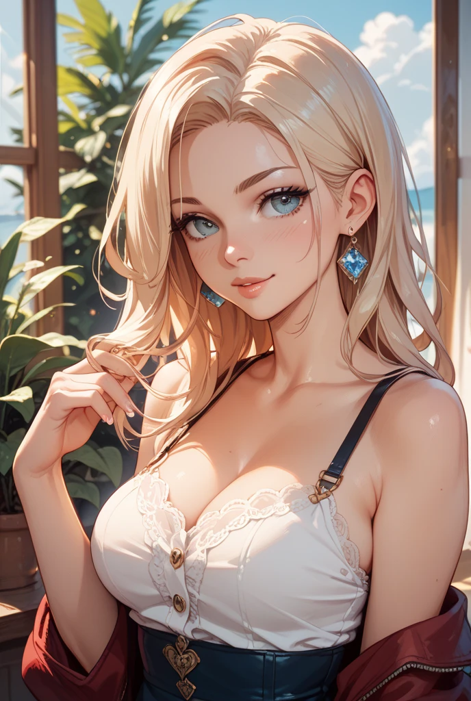 masterpiece,best quality,ultra-detailed,extremely detailed CG,unity 8k wallpaper,super detailed skin,perfect anatomy,cinematic lighting,beautiful detailed eyes, raw photo,photo reality,( Beautuful Women,super beautiful face, russian,1woman),(full body shot:1.2),blond hear, (gray eyes:1.2),a smile,Weiblich sexy,white lingerie,