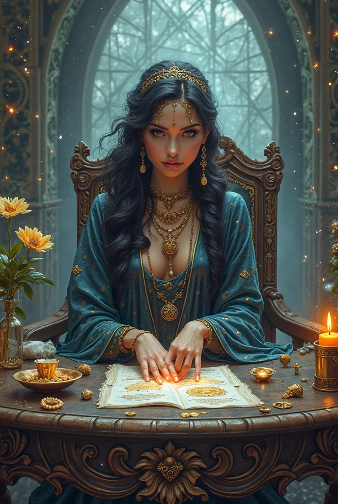 ((Masterpieces with up to 16K resolution):1.6),((soft_color_feet:)1.5), ((Ultra detali):1.4),((Cinematic stills and dynamic angles):1.3). | (Macro cinematography of tarot cards on a tarot table), (fortune teller reading tarot cards), (fortune teller'S Room), (Macro Lens), (fortune tellerの飾り), (Dark Candle), (Luminescent objects), (Mysterious atmosphere), (Glow Up), (Beautiful DnD Tumblr), (Visual experience),(realism), (Realistic),Award-winning graphics, Dark Shot, Film Grain, extremely detaileded, Digital Art, RTTX 10.0, Engine Unreal, Anti-glare effect scene concept, all ofを鮮明に捉える. | Rendered in Ultra-high definition with UHD and retina quality, this masterpiece ensures anatomical correctness and textured skin with super detailed. Focus on high quality and precision, This award-winning portrait、Capture every nuance with stunning 16K resolution, imergindo os espectadores em sua representação Realistic. | ((perfection_composition, perfection_project, perfection_Layout, perfection_detailed, Ultra_detaileded)), ((Improve_everyone, repair_all of)), Mais detaileds, Improve.