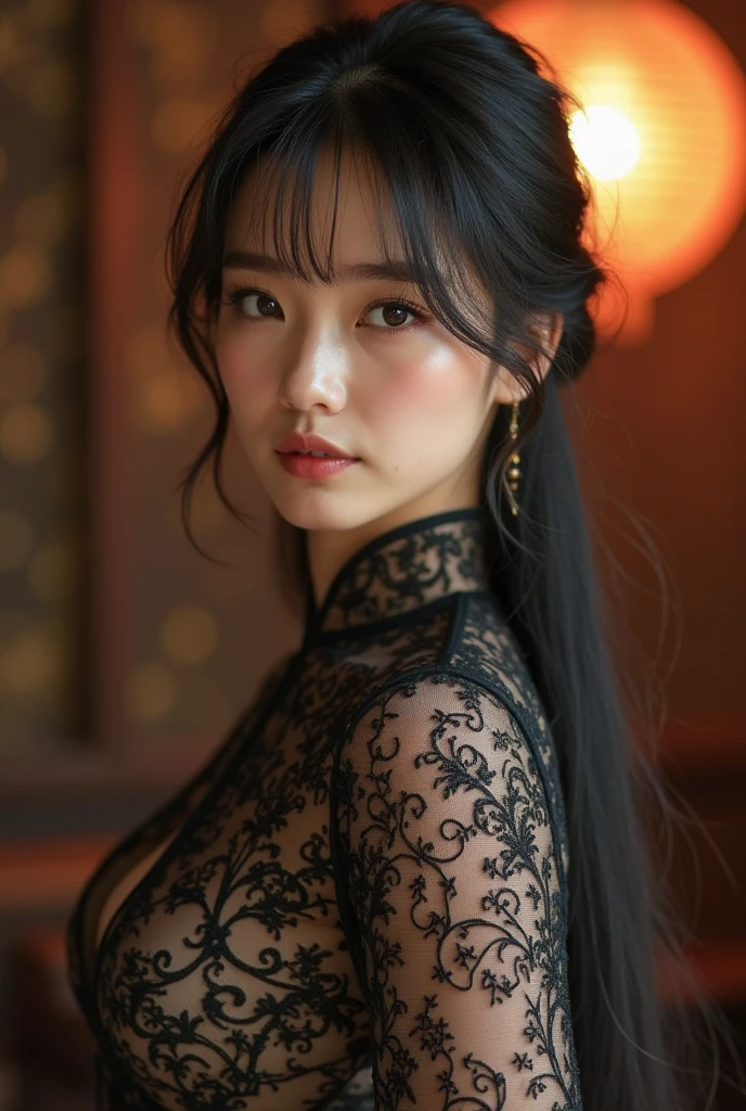 8k, Ultra-high resolution, Highest quality, masterpiece, 三分割法によるphotograph,Surreal, photograph, 1 Girl, (:1.3), pretty girl, Cute Face, Beautiful eyes in every detail, 細かくdetailedに,masterpiece,One Girl:1.2,Japan Female Teachers,extream close up,sad,streaming tears,Black short hair,Messy bun hair,(black suit:1.3),Nun's clothing,(印象派の美しい少女のPortraiture), (Gray background:1.3),(Impressionist light and colour),Gothic Girl , (One-piece suit, Embroidery lace, Sexy Embroidered Mesh Pantyhose Gloves),Realistic Skin, Perfect and beautiful face ,完璧でCute Face, Skin with attention to detail, Perfect limbs、Narrow waist,Looking at the audience,(((Ideal body type))),A cup small breasts :2,Portraiture:2,Perfect Anatomy,鮮明なdetailed,detailed,Surreal,Light and shadow,darkness