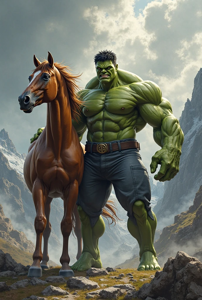I want a horse where the Hulk is riding