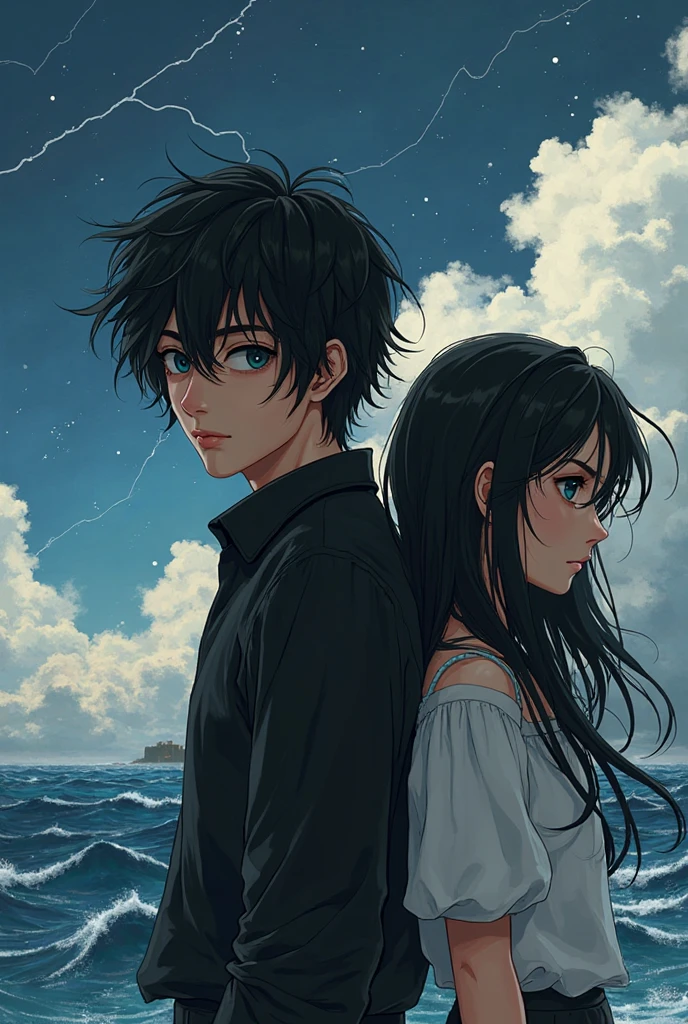 1girl and 1boy ,beach
