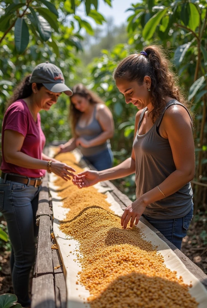 A Mexican mother and teenage daughter cutting a giant agave