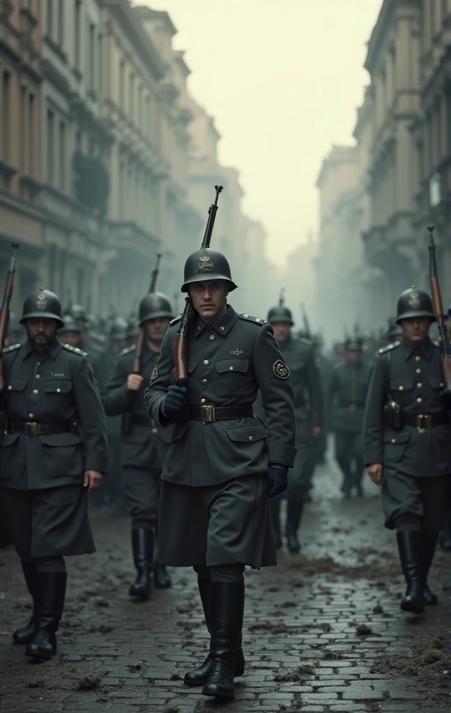 (photorealism:1.2), German Nazi troops