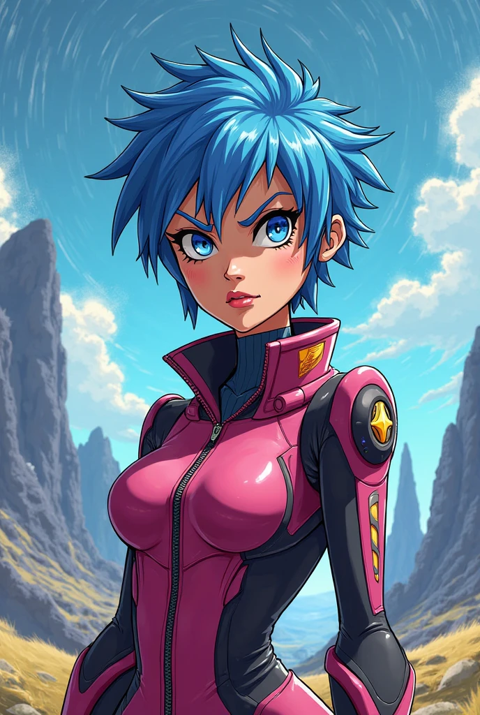 1990s (style), 1980s (style), retro artstyle, One girl, robot girl, robot, white_robot_articulations, NSFW, pink_hair, long_hair