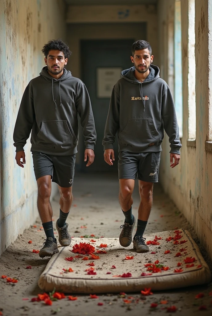 Chico con pelo de hongo y piel negra con ropa deportiva
