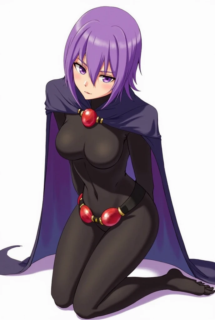 a shadow wizard wearing a purple robe and has nice thick thighs, female