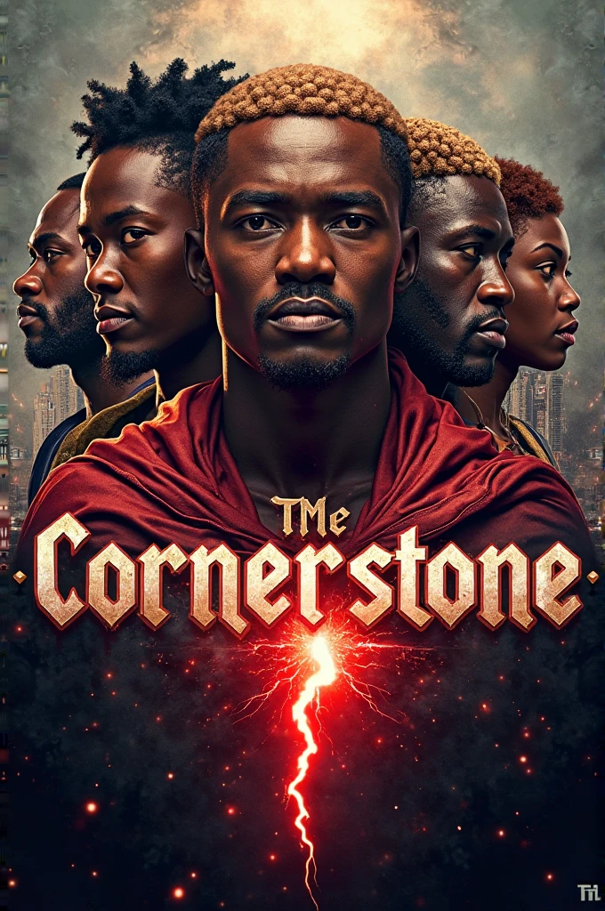 Movie cover Two blondes and two black girls and two men with brown hair cover name Strong ties