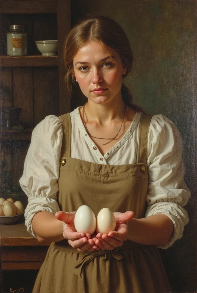 Painting by waterhouse of realistic detailed realistic ancient greek woman made of ral-friedegg