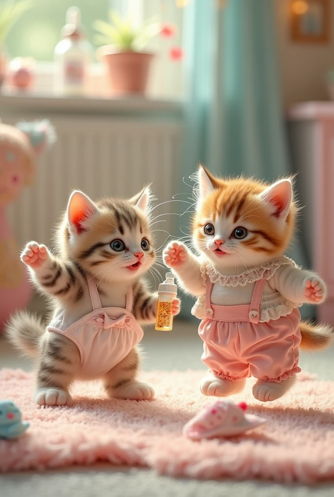 Cat Putting On Brown Jacket, Brown Shoe And Black Trousers Dancing Dj YK Mule Beats Sound