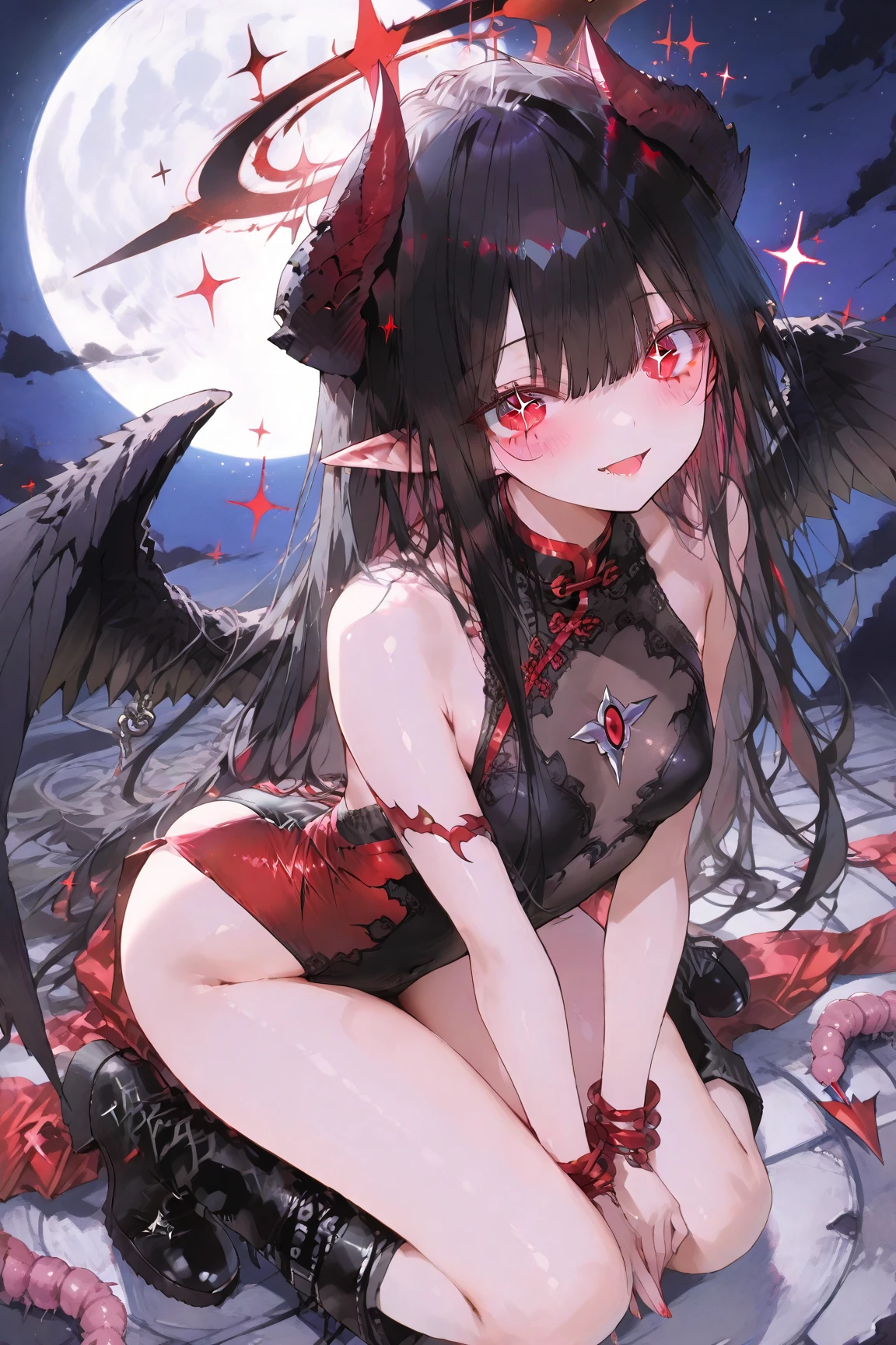 Being raped by a young man、Sex with a young man、On all fours、back、Anal、Vampire、back、turn around、darkness、In a Western-style mansion at midnight、Thighs、Girl、Girl、Short、Younger、Lower school year、Baby Face、Both eyes open、Nipples、flat chest、Dynamic Angle、Blood from the mouth、tooth、smile、Many bats flying、Sucking the boy's blood、leotard、tights、Succubus、Nasty dreams