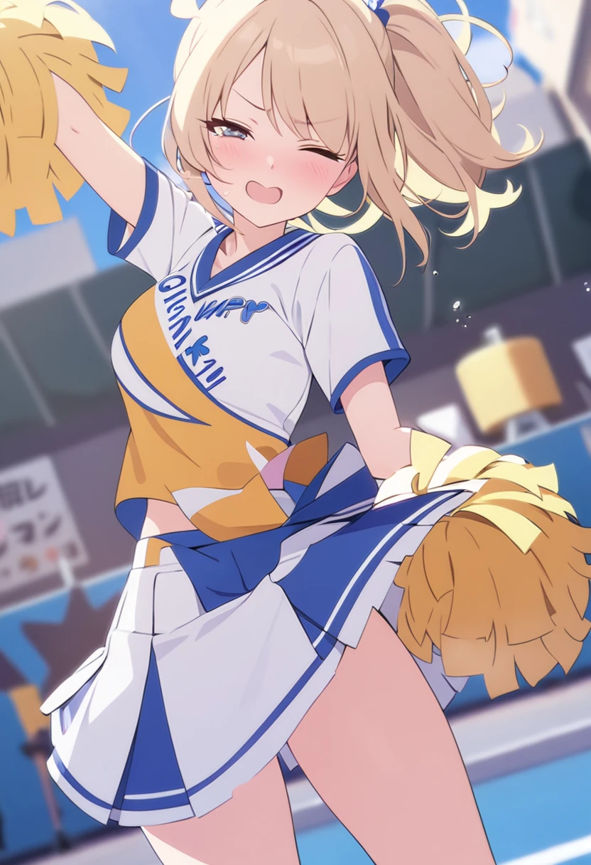 1girl,
BREAK ((fireflycus, hairband, hair ornament, grey hair, :1))
BREAK ((flat chests,cheerleader,flustered,blushing:1.5))
BREAK indoors,
BREAK looking at viewer, 
BREAK (masterpiece:1.2), best quality, high resolution, unity 8k wallpaper, (illustration:0.8), (beautiful detailed eyes:1.6), extremely detailed face, perfect lighting, extremely detailed CG, (perfect hands, perfect anatomy),