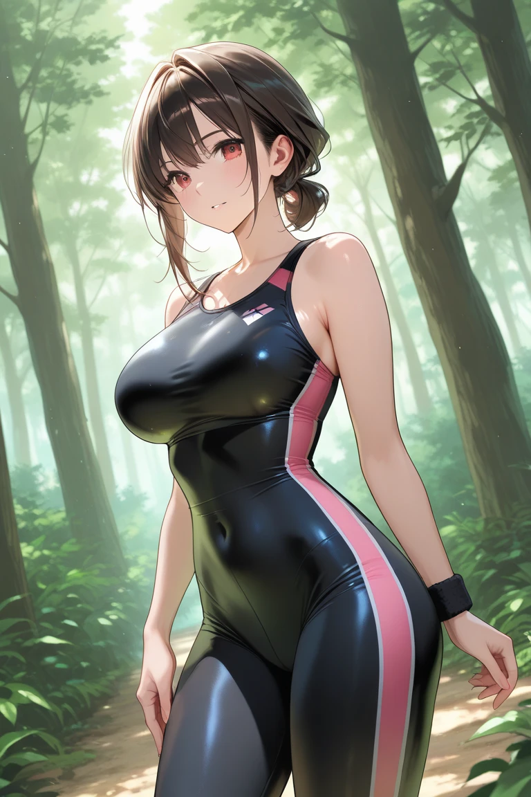 (masterpiece:1.2, highest quality), actual, (real picture, intricate details, Depth of the bounds written), Woman in pink cycling suit sitting on a rock, ((Wearing a white bicycle helmet)), nike cycling jersey, Spandex Suit, Cute girl in costume, 穿着tights, tights, lycra clothes, Lovely lady, Sweat4k, wet clothes, wearing a tight suit, tight rainbow bodysuit, sporty, , thin waist and thick hips, hourglass illustration, Pelvis 大きいr than shoulder blades, wide pelvis, fitness model, rosy cheeks, Sweat