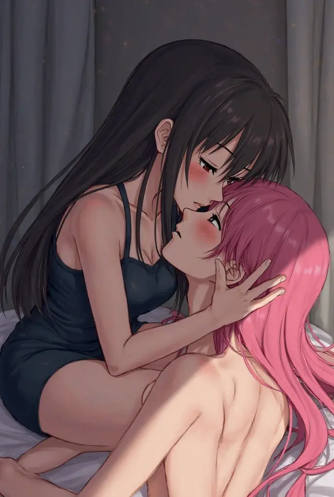 Hoshino Ai、smile、ahegao、Back view、On the bed