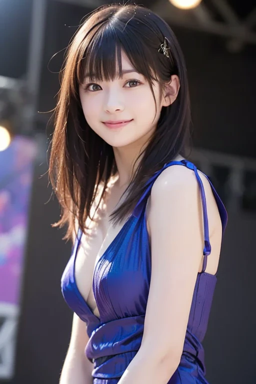 Ultra-realistic), (An illustration), (High resolution), (8k), (Very detailed), (最高のAn illustration),(Raw photo, Best Quality), (Realism, Photorealistic:1.4), Mastepiece, Very delicate and beautiful, Extremely detailed, 2k wallpaper, amazing, Fine details, Very detailedなCGユニティ8kの壁紙, Super detailed, High resolution, Beautiful detailed girl, Very detailedな目と顔, Beautiful detailed nose, Beautiful detailed eyes,Cinematic Lighting,Perfect Anatomy,Perfect promotion,(A shy smile, Beautiful Face), ((Perfect Legs, Perfect legs, Perfect hands, Perfect hands指, Perfect Arms, A shy smile, The mouth is perfect)), Looking straight at the camera, Bangs and ear bangs、necklace、 (((A cute Japanese girl wearing black skinny jeans.)))、 (((Beautiful 20 year old Japanese girl wearing purple sleeveless t-shirt))), (((H cup big breasts)))、(((Bursting Busty!!!!!!!!!))) (((Huge boobs!!!!)))、((Huge breasts))、(((Attractive big breasts!!!!!!))), ((((Full body writing)))),  ((((Ponytail Hair)))),  ((Solo Photo)),  ((Black Hair)), ((((Beautiful smile)))), (Slender body), ((Standing in a seductive pose in the park)),  ((Emphasis on cleavage)), ((big breasts))