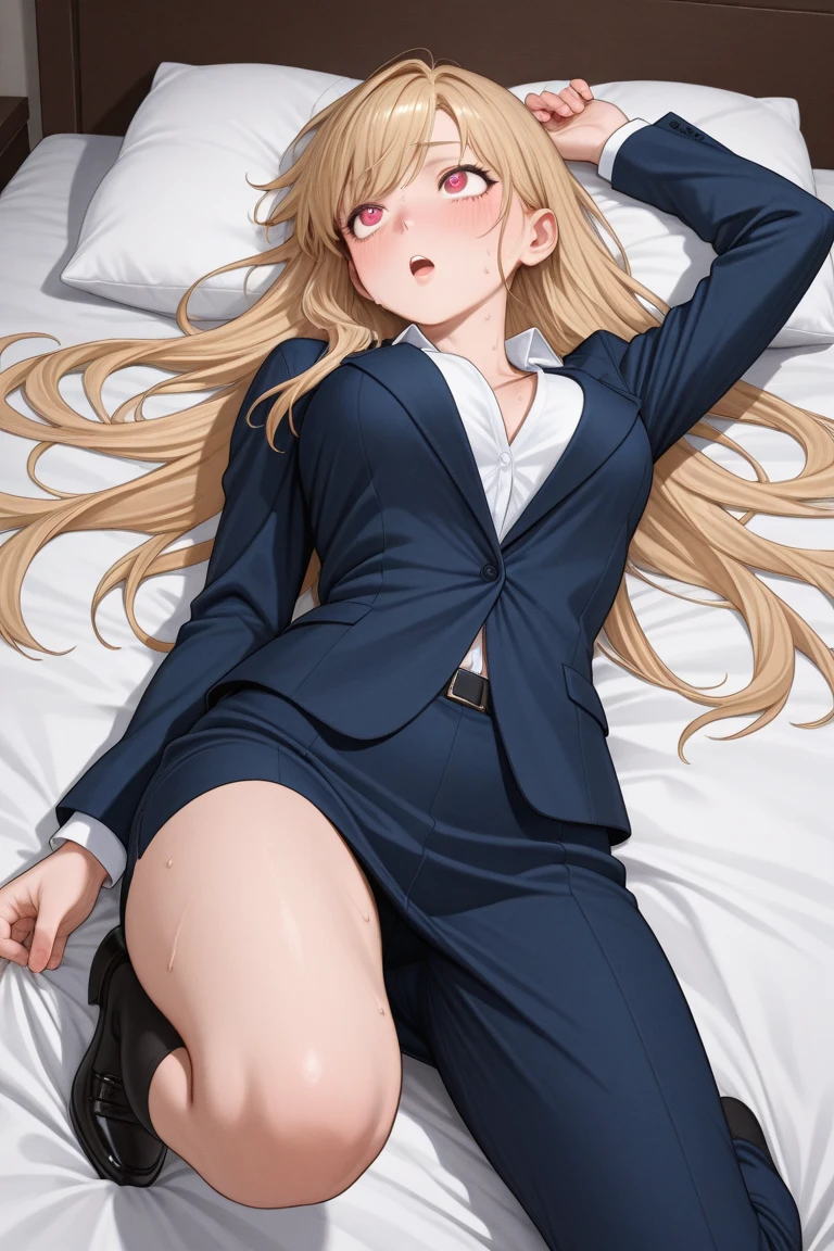 Positive prompt:
anime artwork a lewd lady with long messy hair, wearing glasses and tight high-rise step skirt with pantyhose, nose blush, half-close eyes, open mouth, lying on the bed, back down, spreading legs, front view, solo, LHbedpanel, in the bedroom of lovehotel at night . anime style, key visual, vibrant, studio anime, highly detailed, (masterpiece,best quality, ultra realistic, 32k, RAW photo, detailed skin, 8k uhd, high quality:1.3)