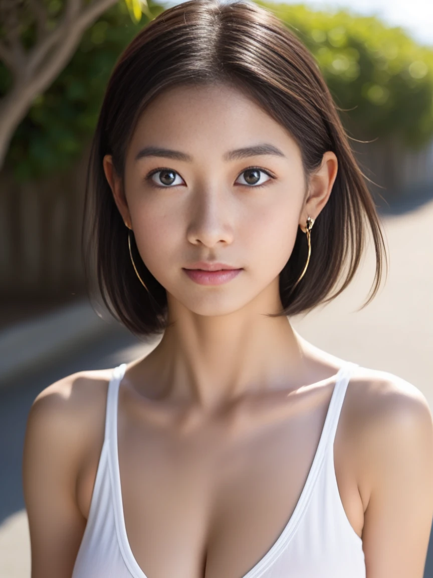 (8K、RAW Photos、Highest quality、masterpiece:1.2)、(Realistic、Realistic:1.37)、Super detailed、Ultra-high resolution, Two girls are kissing, 、(RAW Photos:1.2), (Realistic), Beautiful detailed girl, Very detailed eyes and face, Beautiful and exquisite, Large file size, High resolution, Very detailed, Highest quality, [Tabletop:1.6], shape, Very detailed, Finer details, Highest quality, 8K wallpaper, Cinema Lighting,Three 13-year-old junior high school girls, Survival life on a deserted island, Are standing, Nude, Sounds like fun, Slender body, Young Face, Immature body,An island with no one, Exposed nipples, Flowood, shell, seabird,Big Breasts、(((Large Breasts:1.2)))、(((short hair:1.2))),（Small areola）、(8K、RAW Photos、Highest quality、masterpiece:1.2)、(Realistic、Realistic:1.37)、Super detailed、Ultra-high resolution, Two girls are kissing, 