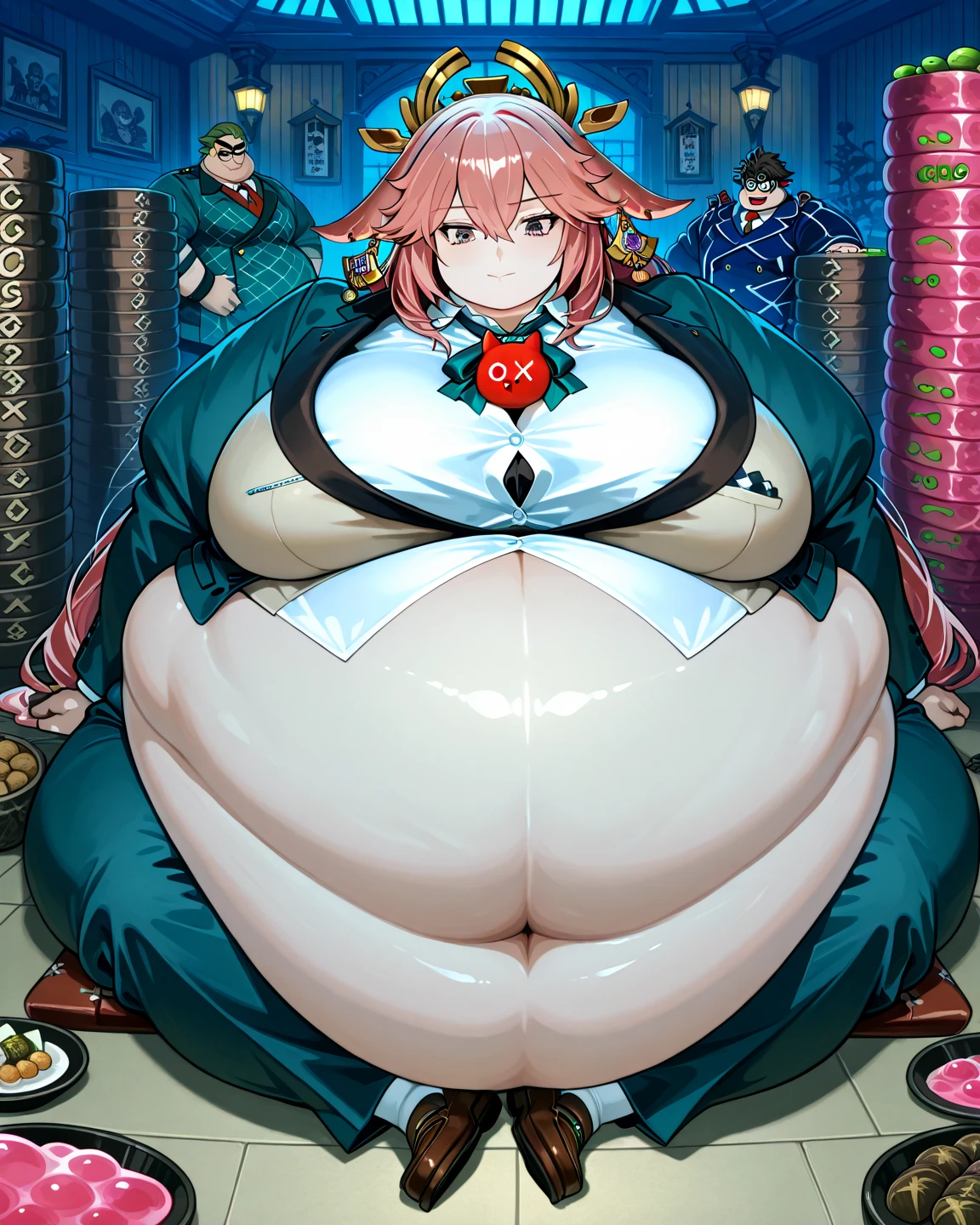 One Woman、Braided twin tails、Huge breasts、(Huge breasts:1.8)、Glasses、blue eyes、Green Hair、Red Chinese Dress,Long dress, No sleeve, Black lace knee socks, In the living room, Are standing, Seduce your sexy waist ,Underwear is visible,Thong underwear,String Panties,Pubic hair sticking out,Pubic hair sticking out,乳首がAre standing,The nipples are erect,The butt is facing the viewer,Showing her butt to the audience,Showing your asshole to the viewers,Showing her anus to the viewers,She spreads her anus open and shows it to the viewers.,She spreads her anus open and shows it to the viewers.,Iron Tentacles, Mechanized Tentacles ,Mechanical machine, Mechanical dicks, Mechanical penises,Mechanical tentacles,2-hole penetration double penetration,Bondage BDSM,Bondage Bondage,Tentacles under clothes tentacles under clothes