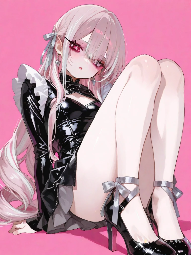 Princess bubblegum. (perfect quality ).. () . . vibrator . Thick collar. . Sexy . bDSM slave. . drooling. . . high heels. . cumming. Ballgag . s. Latex swimsuit .