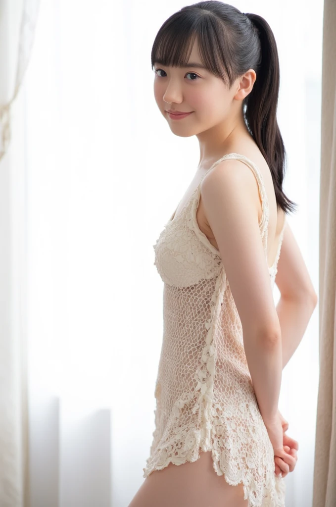 1 girl, (Wear a white summer dress:1.2), (Works by famous designers), Very beautiful Japanese idol portraits,
(RAW Photos, highest quality), (Realistic, Realistic:1.4), (masterpiece),
Very delicate and beautiful, Very detailed, 2k wallpaper, wonderful, finely, Very detailed CG Unity 8K wallpaper, Very detailed, High resolution, Soft Light,
Beautiful detailed girl, Very detailed目と顔, Beautiful and sophisticated nose, Finely beautiful eyes, Cinema Lighting,
(Photo shoot for a fashion magazine:1.3), (indoor), (Window Glass), (raindrop),
(Semi-long hair), (full body),
Complete Anatomy, Slender body, Small breasts, sentimental