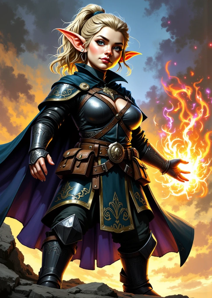 Mage woman magic staff