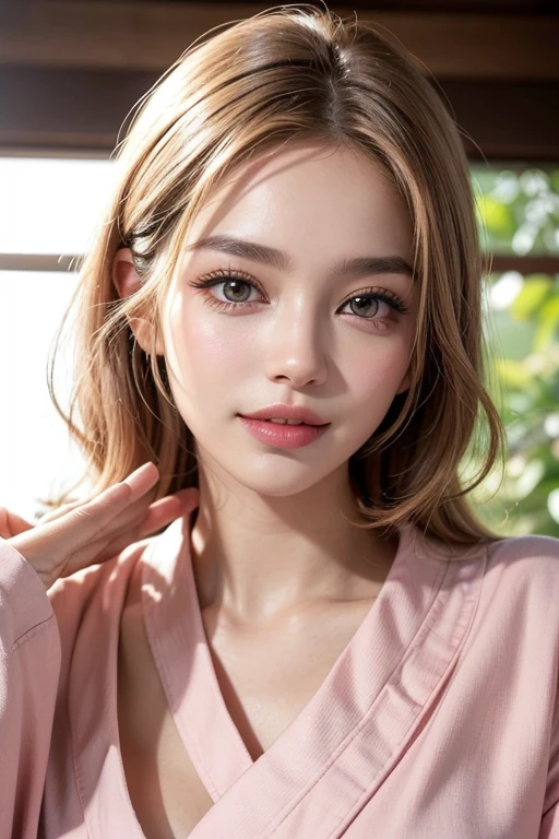 adorable, 1 girl, (face to face), 10 years old, baby face, happy, half body portrait, (face details: 1), (eye details:1), ((big breasts)). wearing transparency long shirt, .. Cute posed. proportional body. Ultra High Res. realistic: 1.4, UHD