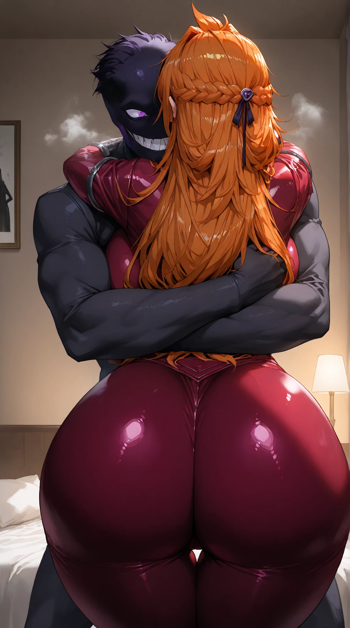 (((Poison Ivy))), (((Superman))), High quality, best quality, masterpiece, (((1boy, 1girl))), (((hetero:1.5))), mature woman, curves, (((long wavy redhead hair))), green eyes. cleavage. (((woman completely nude))), nsfw, (((couple focus))), (((lots of cum, ejaculating huge load))), (((ahegao, screaming orgasm face))), (((rape, rough sex, large penetration, suspended congress, carrying sex, legs wrapped around man's waist, massive creampie, extremely large muscular man, huge thick penis, stomach_bulge, large breasts, breast sucking))), (((side view)))