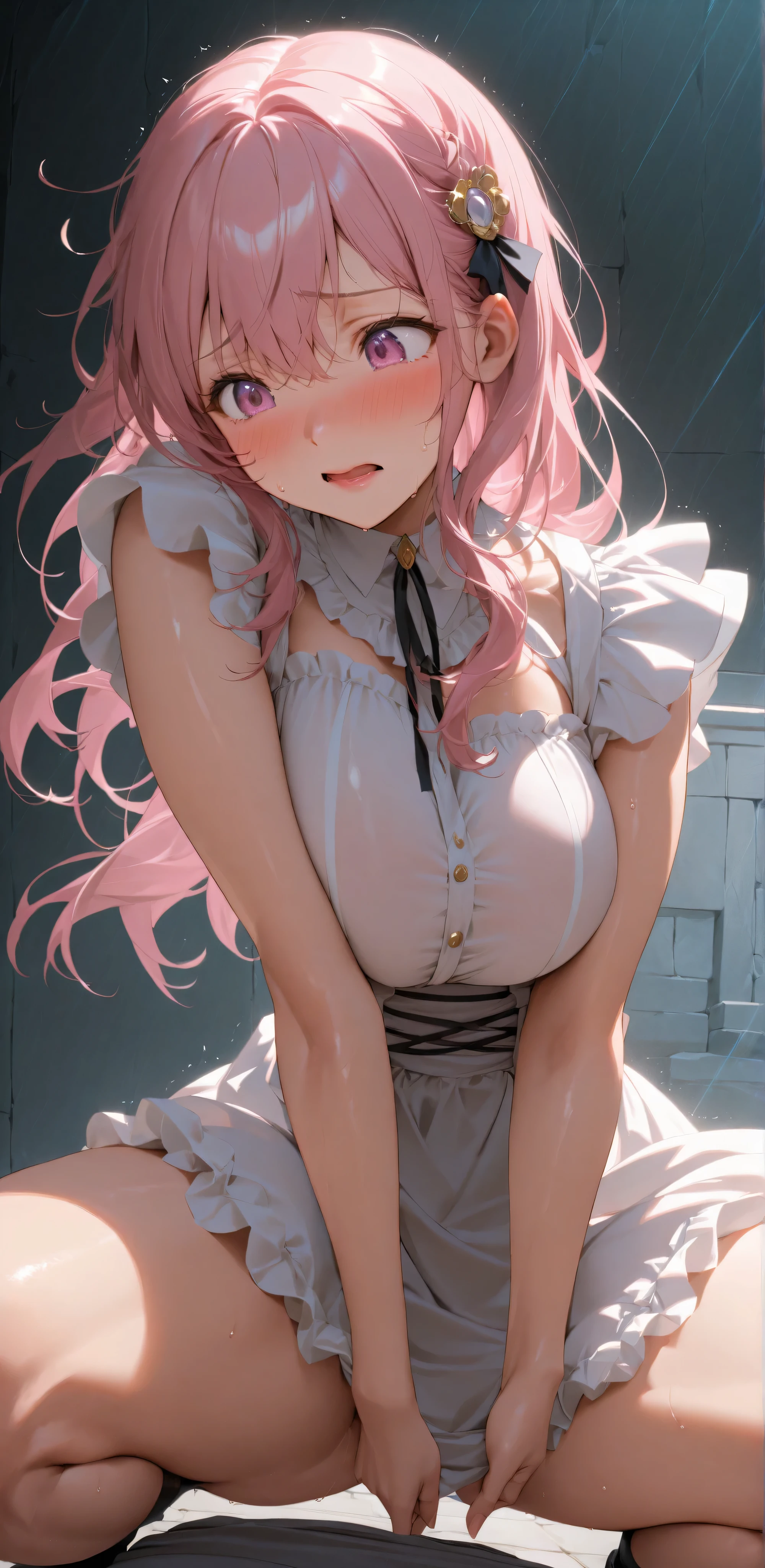 up twintailHair、失禁、おしっこ、My underwear can be seen through my thin clothes.Winter Scenery、Snowy Back Alley 、Spread legs, squatting、 outfits with hair tied up are transparent、Clear, transparent hair 、heavy breathing、female orgasm、Steampunk. Maid's Hair Ornament 、( embarrassed ,:1.3),( thin holographic transparent pastel platinum hair:1.6).( Change it to the following :1.5)、(transparent high leg pastel pink maid outfit :1.7).
,(steam:0.8),(Wet:0.8),(sweat:0.8),( trembling:1.1)
,( open my lips:1.3),(Eyes half open:1.4),( I don't feel well :1.5)、( soft orange transparent maid clothes:1.4)、 accentuates large breasts 、1 female, ( Focus on Lower Body , ), A woman with a gentle expression is putting her index finger on her lips "Quiet" pose, Soft Pink and Beige Shades , Natural light casts a gentle shadow on the face , soft wavy hair and smooth skin , warm light shines in , A little star shining in your eyes , has long eyelashes , Soft lip line , Natural three-dimensional effect, ((masterpiece)), (( best quality)),, 4K, (8k), Very beautiful, absurd, rain、crowd、
